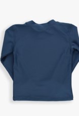 RuffleButts Long Sleeve Navy Rash Guard