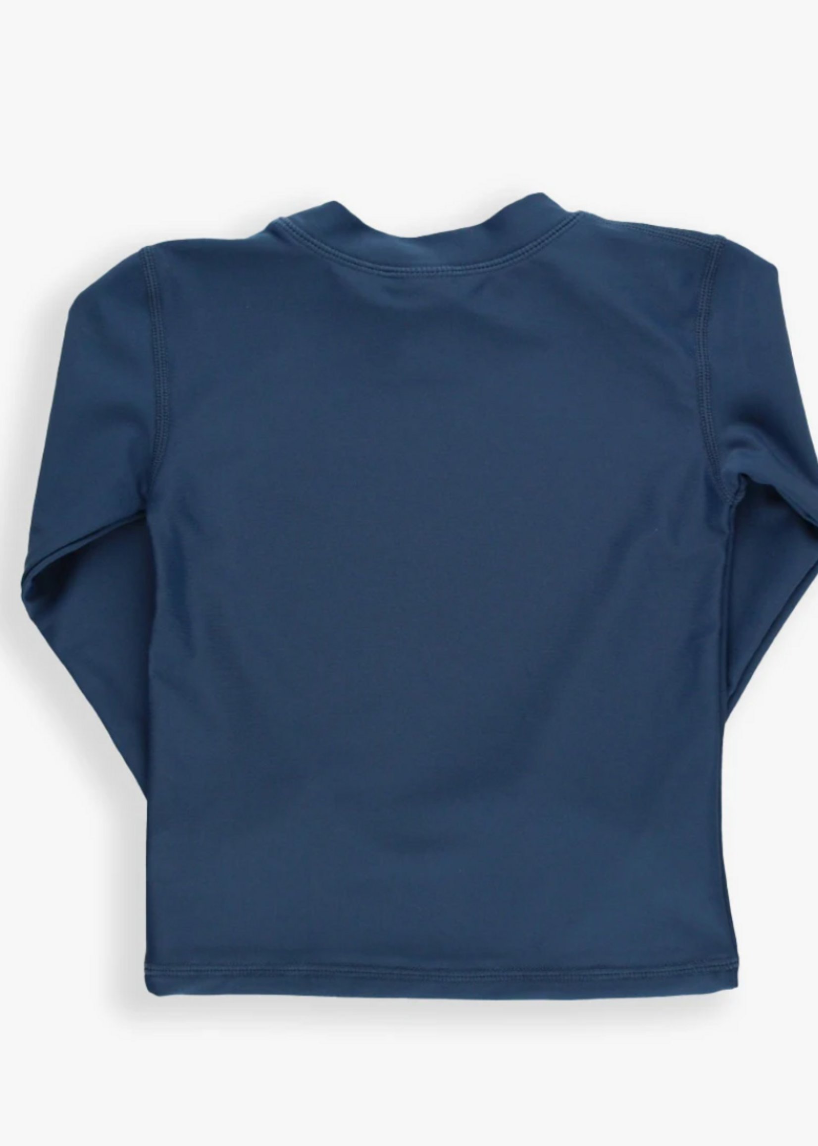 RuffleButts Long Sleeve Navy Rash Guard