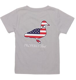 Properly Tied Americana Logo S/S Tee Ice Grey