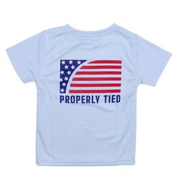 Properly Tied Performance S/S Tee Sport Flag Lt Blue