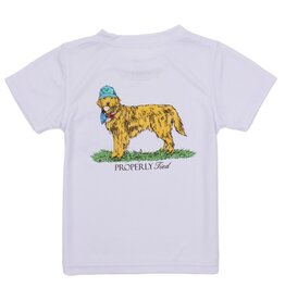 Properly Tied Performance S/S Tee American Pup White