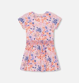 Deux par Deux SALE. Printed Fields Flowers Organic Jersey Dress