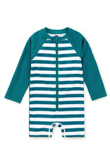 Tea Collection Rash Guard Baby Swimsuit Turquois Stripe