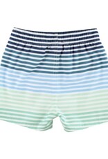 RuffleButts Swim Trunks Coastal Stripe