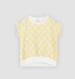 miles the label Canary Beachcomber Print Sleeveless Sweatshirt