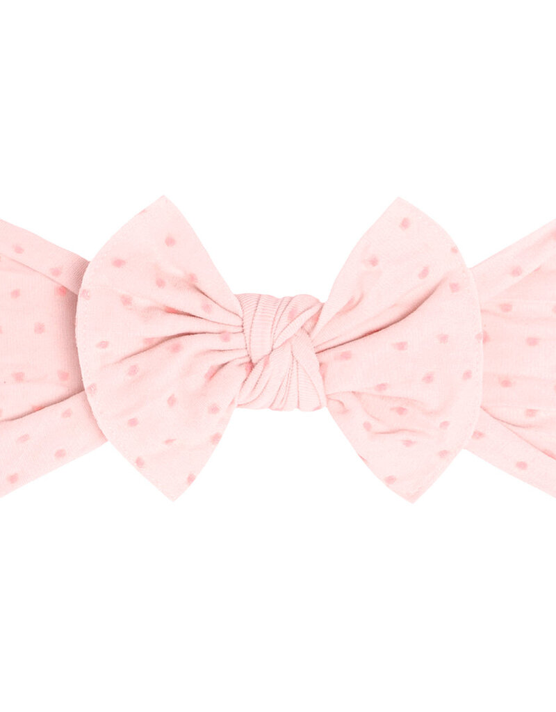 Baby Bling Bow Patterned Shabby Knot Pink Dot