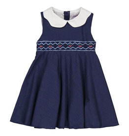 Kidiwi France SALE Fantine Smocked Dress Jean Chambray
