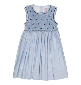Kidiwi France SALE Emma Smocked Dress Blue White Stripes