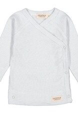 MarMar Copenhagen Rib Snap Wrap L/S Top Fresh Air Stripe w/Footie Pant