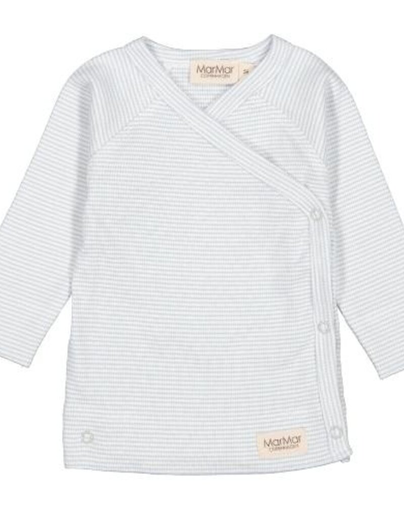 MarMar Copenhagen Rib Snap Wrap L/S Top Fresh Air Stripe w/Footie Pant