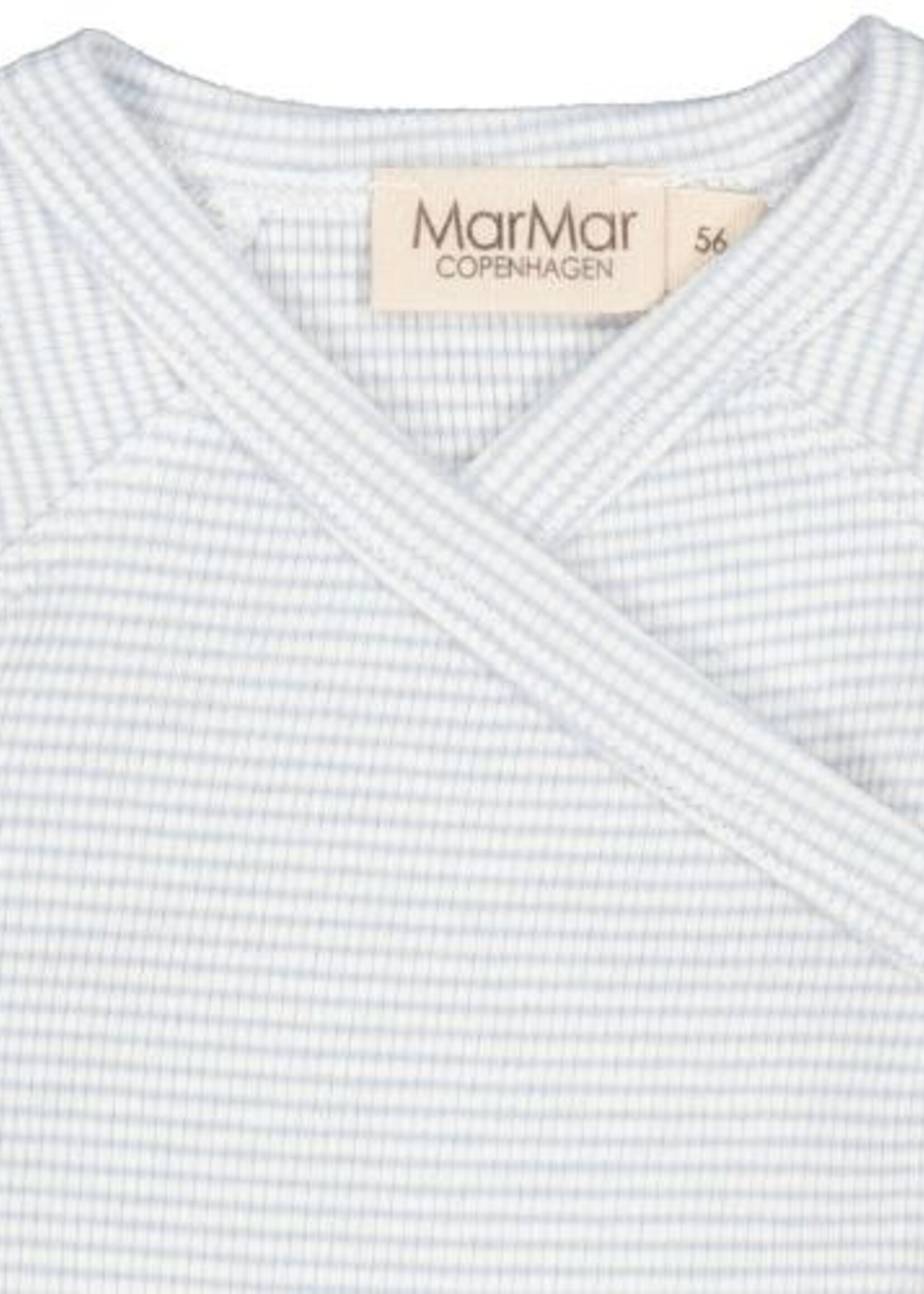 MarMar Copenhagen Rib Snap Wrap L/S Top Fresh Air Stripe w/Footie Pant