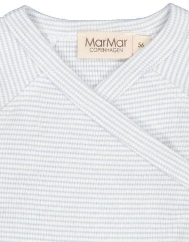 MarMar Copenhagen Fine Rib Snap Wrap L/S Top Fresh Air Stripe