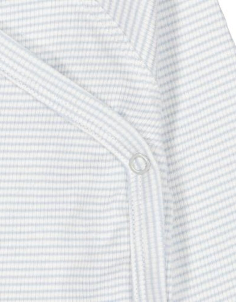 MarMar Copenhagen Rib Snap Wrap L/S Top Fresh Air Stripe w/Footie Pant