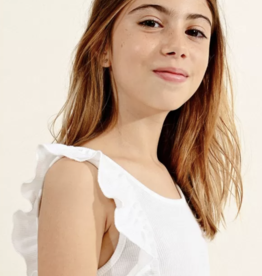 Molly Bracken SALE. Knit Off White Tee