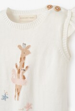 Elegant Baby Giraffe Knit Top w/Muslin Shortrs