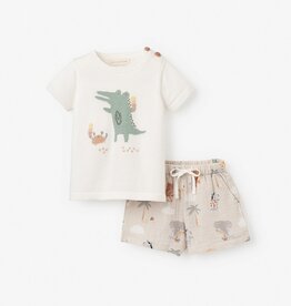 Elegant Baby SALE Alligator Knit Top w/Muslin Shortrs