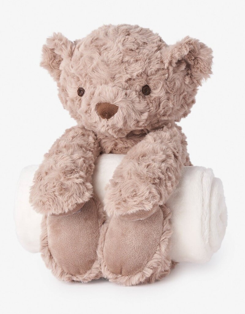 Elegant Baby Bedtime Huggie Bear w/Blanket