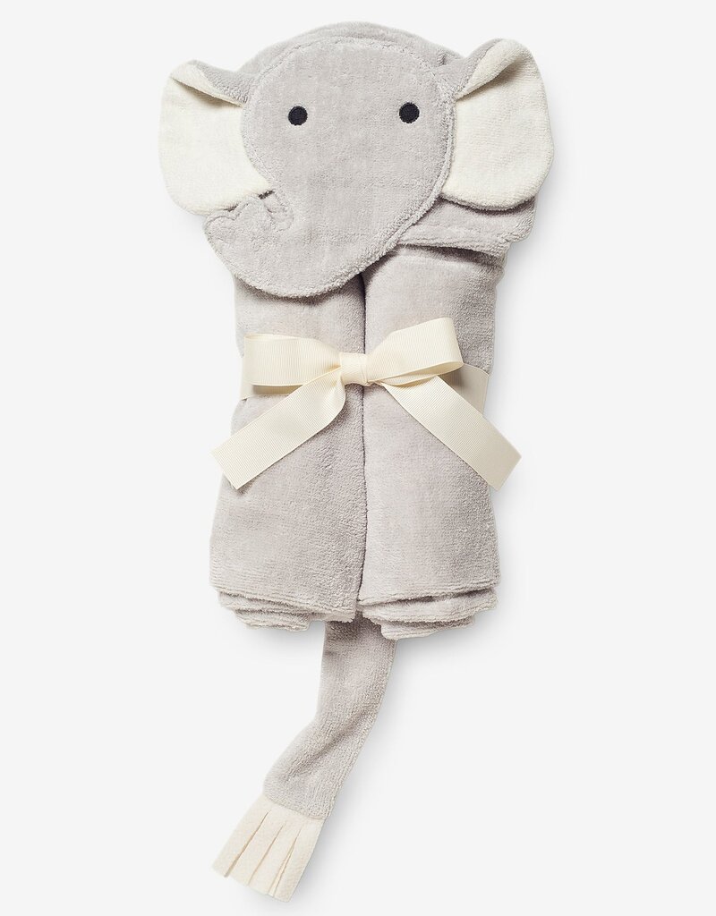 Elegant Baby Bath Wrap Gray Elephant
