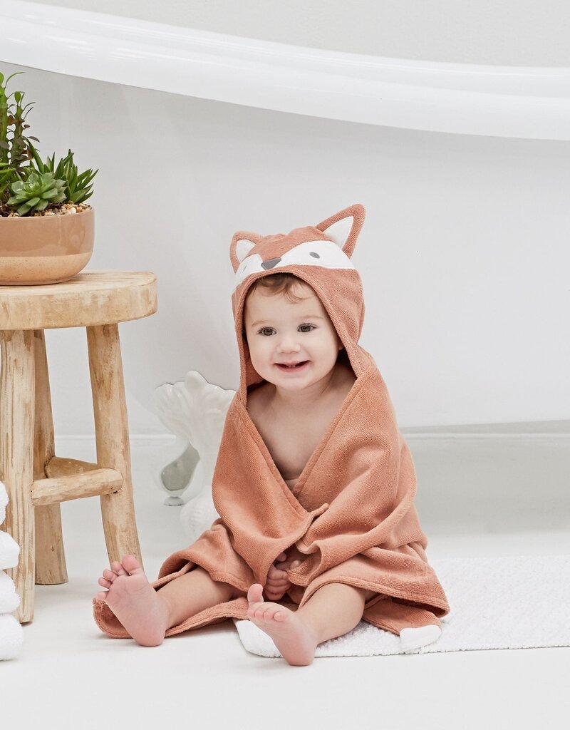 Elegant Baby Bath Wrap Rust Fox