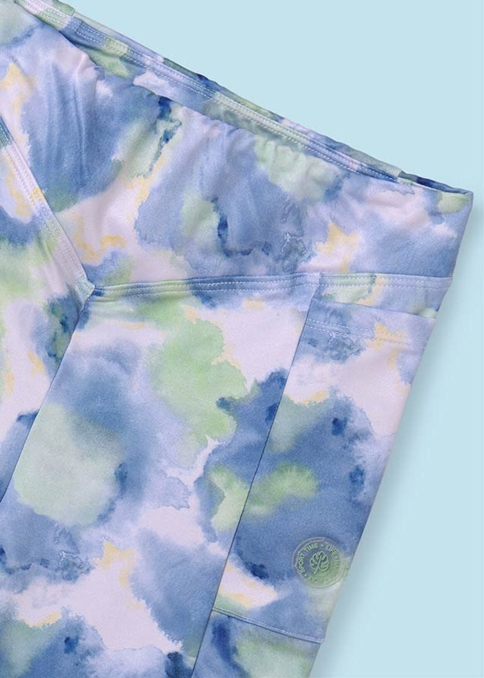 Mayoral Mint Watercolor Bike Shorts