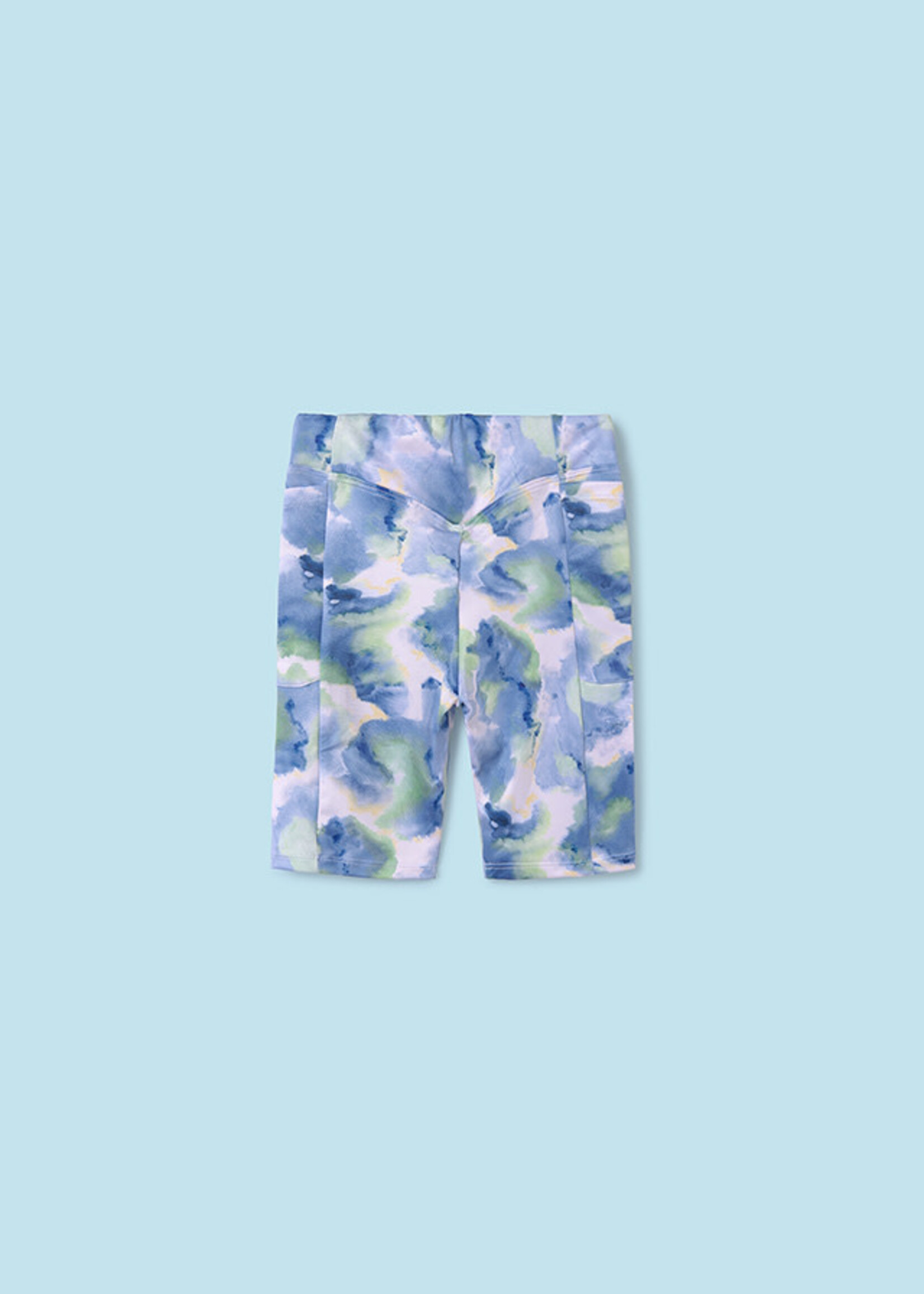 Mayoral Mint Watercolor Bike Shorts