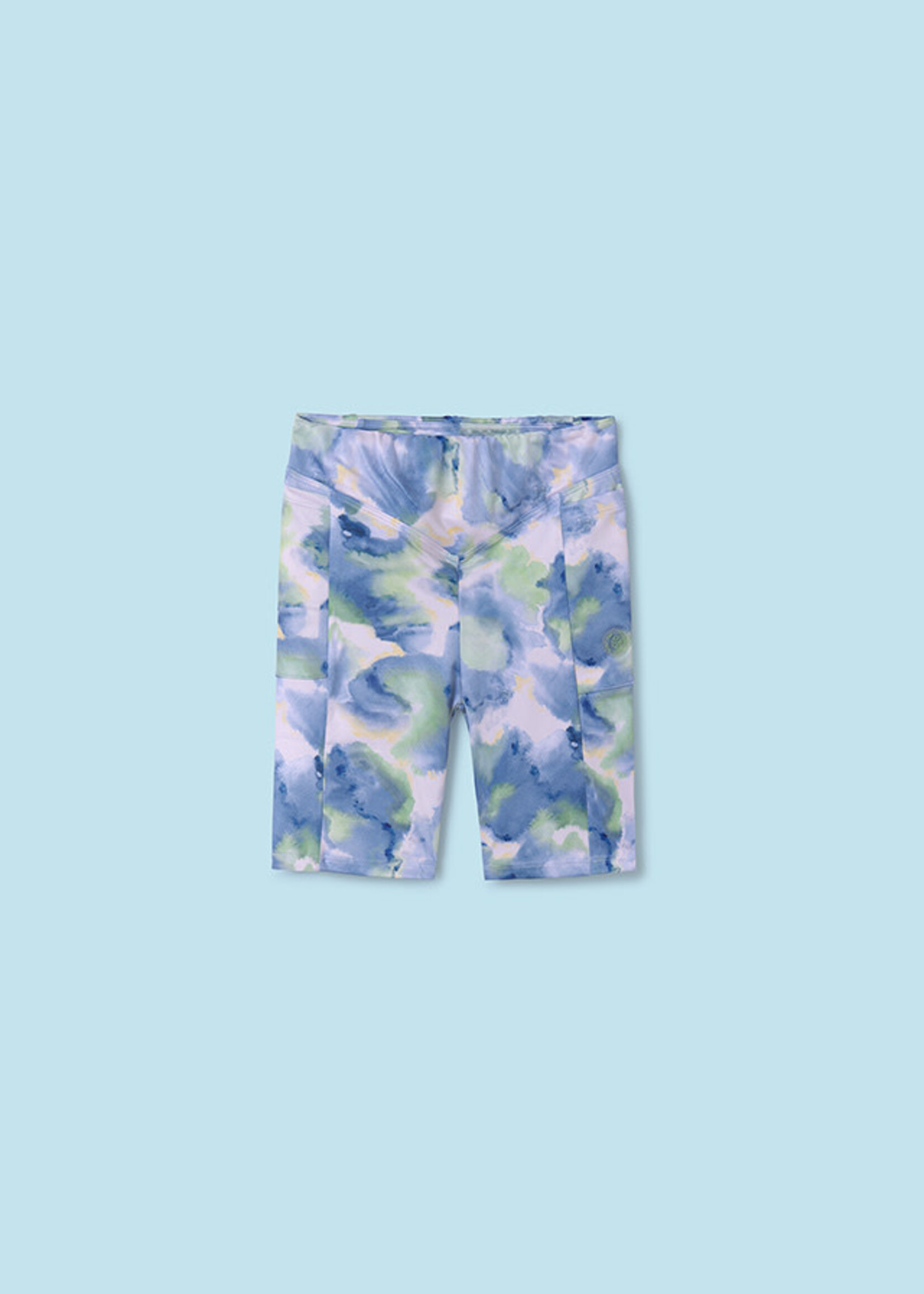 Mayoral Mint Watercolor Bike Shorts