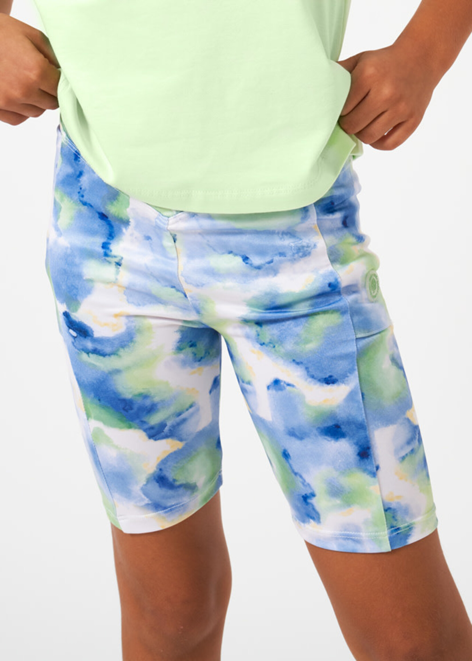 Mayoral Mint Watercolor Bike Shorts