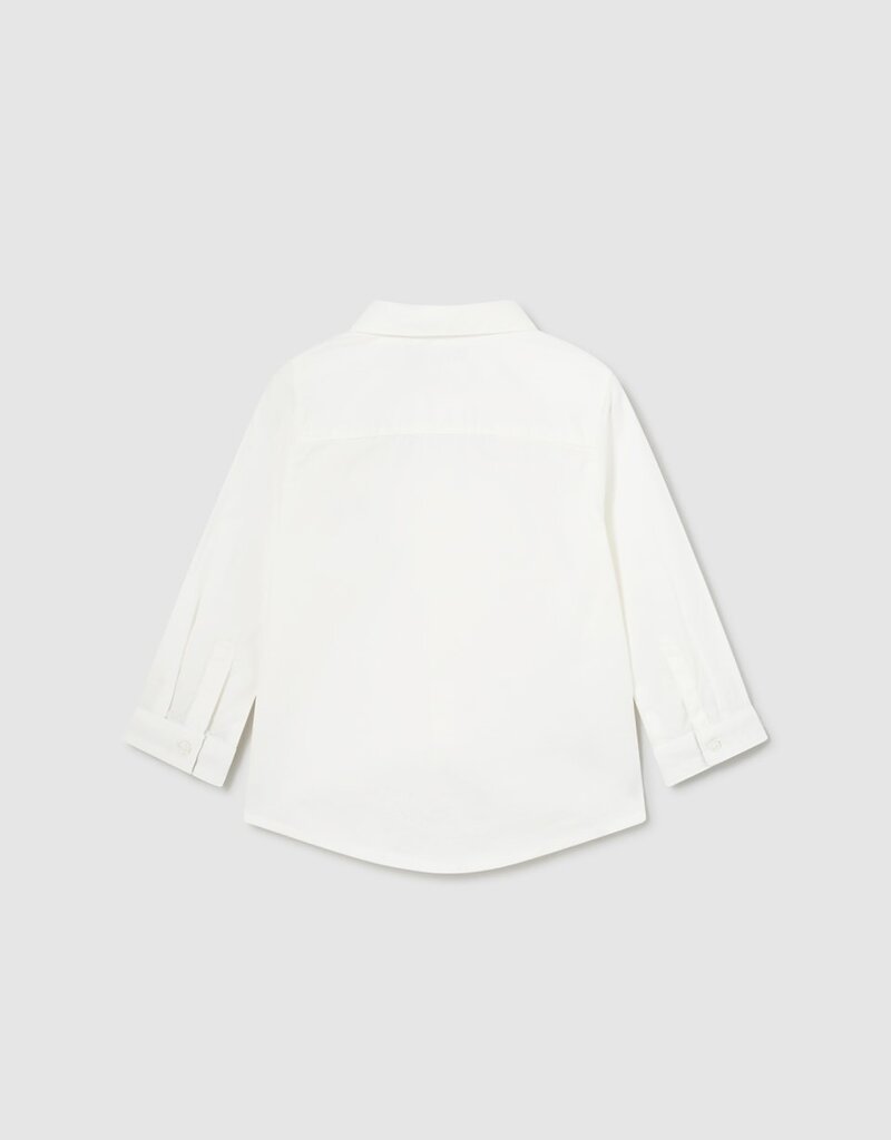 Mayoral Cream L/S Dressy Shirt w/Bow Tie