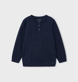 Mayoral Navy 3 Button Cotton Sweater