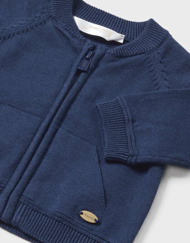 Mayoral Infant Navy Zip Up Sweater
