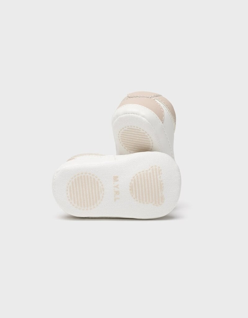Mayoral Infant Sneakers White w/Pink Trim