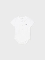 Mayoral SALE. White S/S Polo Bodysuit