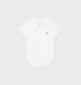 Mayoral SALE White S/S Polo Bodysuit