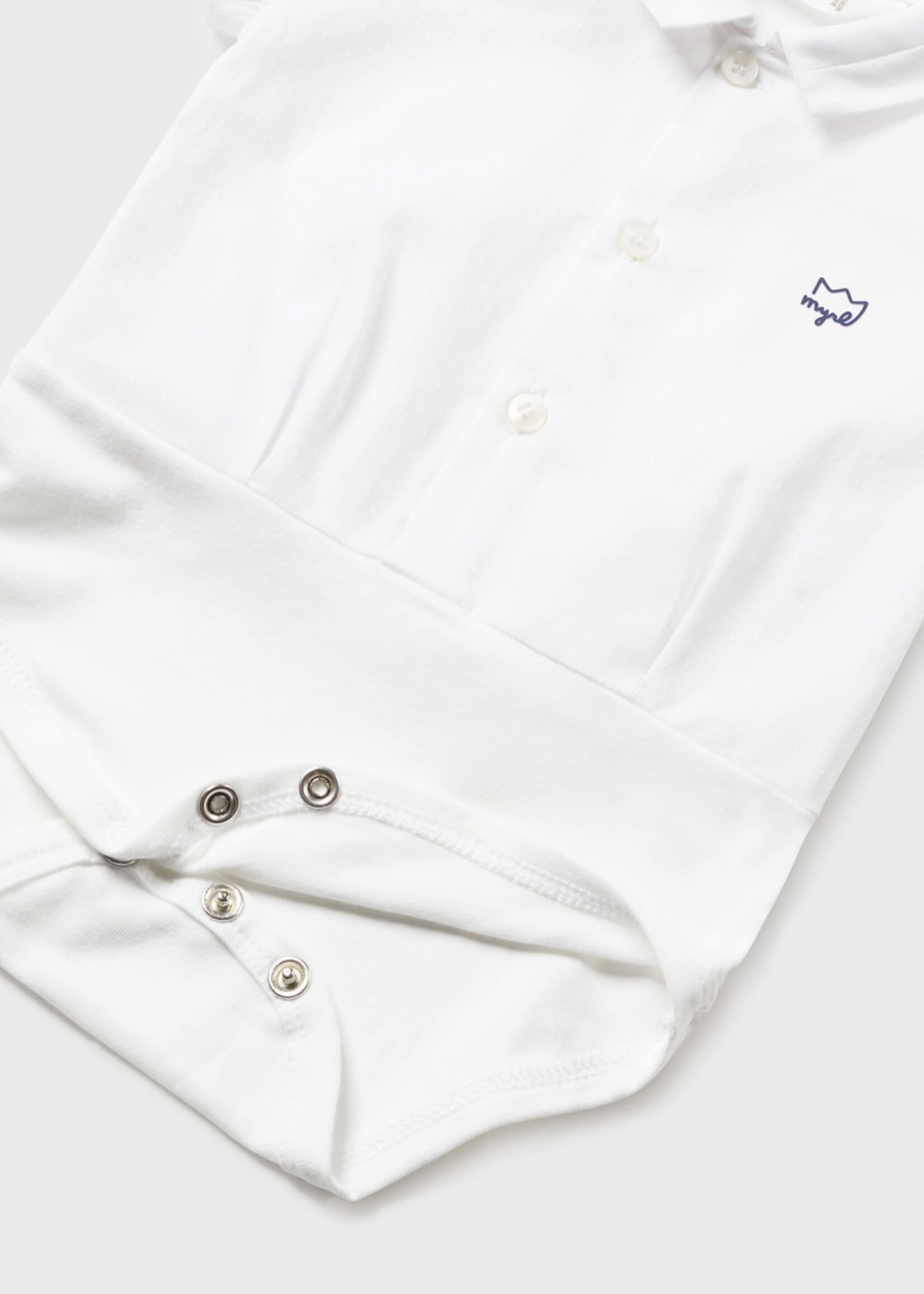 Mayoral White S/S Polo Bodysuit