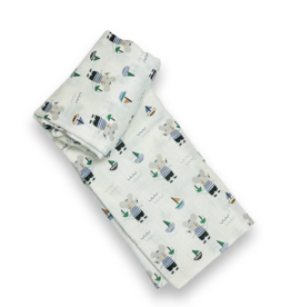Viverano Mouse Sailor Muslin Swaddle Baby Blanket