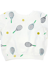 oh baby! Terry Boxy Sweatshirt Tennis Print