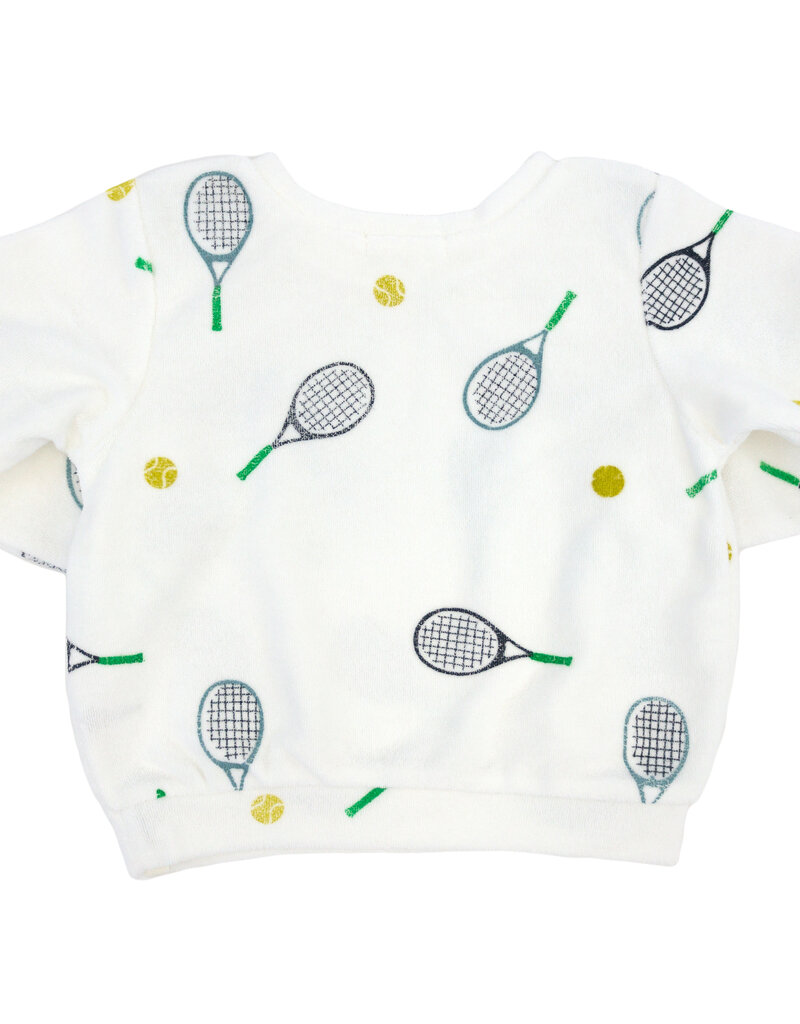 oh baby! Terry Boxy Sweatshirt Tennis Print