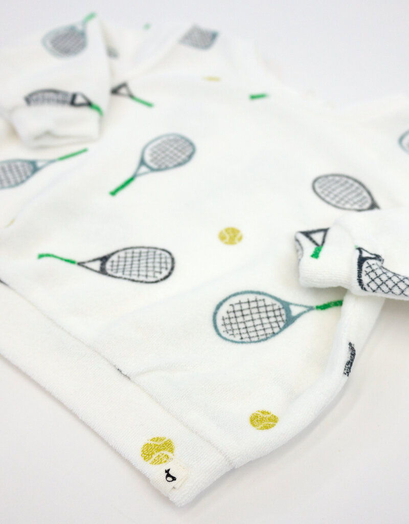 oh baby! Terry Boxy Sweatshirt Tennis Print