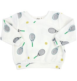 oh baby! Terry Boxy Sweatshirt Tennis Print