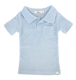 oh baby! Terry Baby Polo Shirt Sky Blue