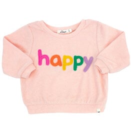 oh baby! Terry Boxy Sweatshirt Rainbow HAPPY Appl