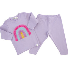 oh baby! Orchid Tulle Rainbow Applique 2pc Set