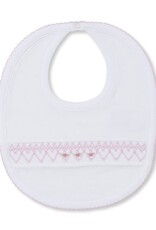 Kissy Kissy Bib w/Hand Smocking White/Pink CLB Summer Bishop 2