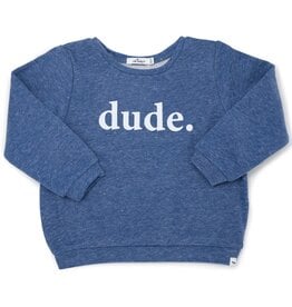 oh baby! Boxy Sweatshirt DUDE Print Denim