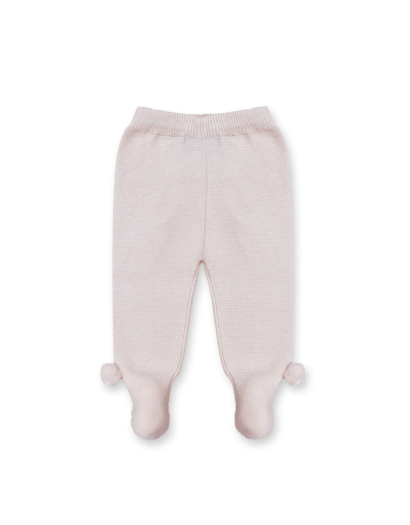 Tecomoabesos Pompom Knitted Pant Footie Pink