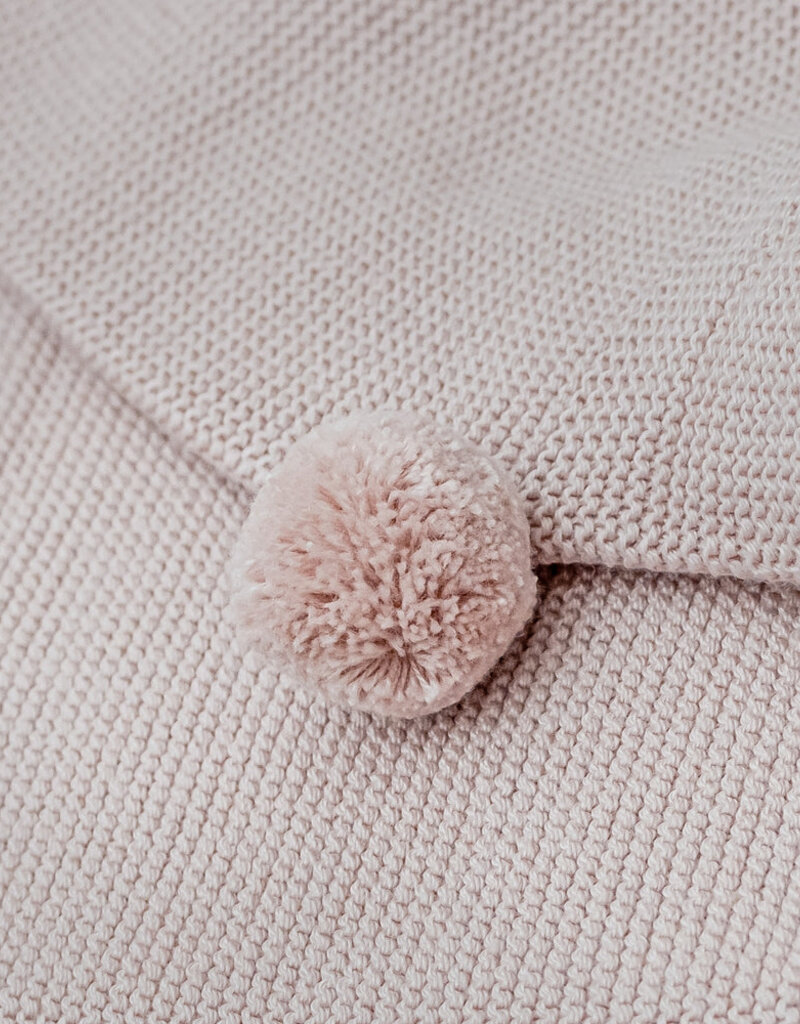 Tecomoabesos Pompom Knitted Pant Footie Pink