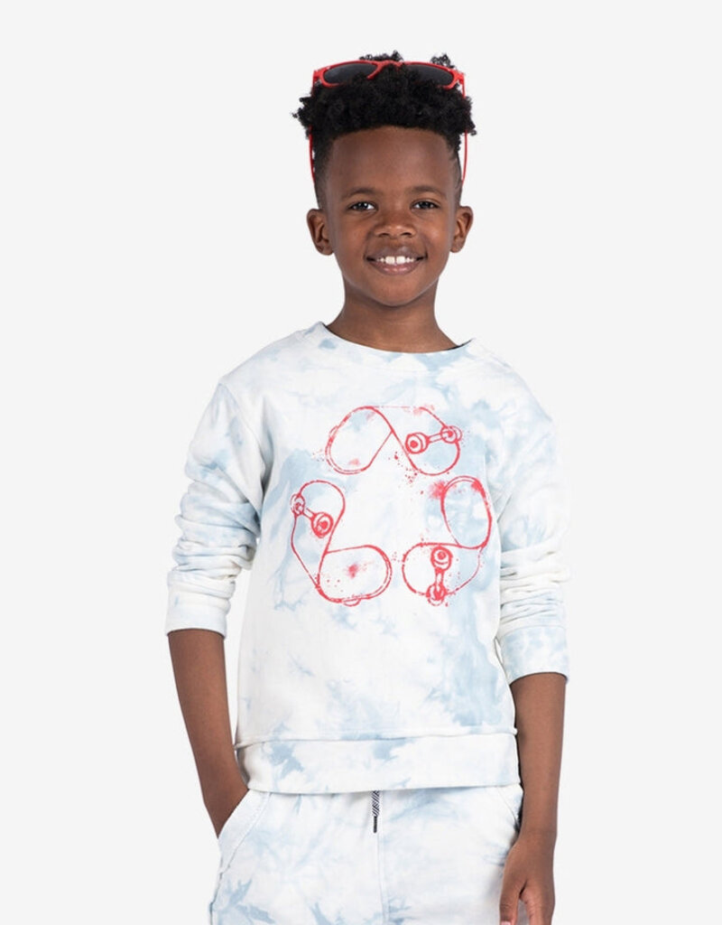 Appaman Highland Sweatshirt Sky Tie Dye