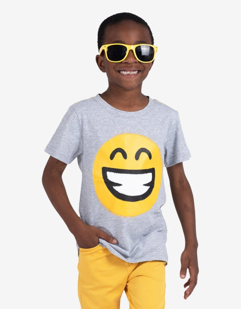 Appaman Graphic S/S Tee Keep Smiling Heather Mist