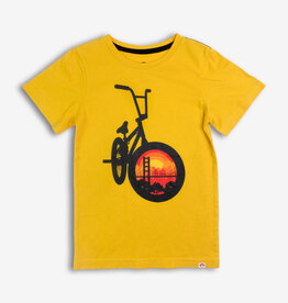 Appaman SALE. Graphic S/S Tee Bike Ride Goldenrod