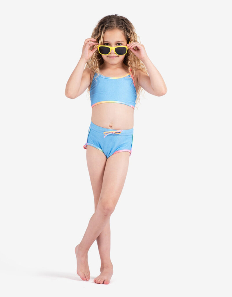 Appaman Stella Swim Short Set Digital Denim